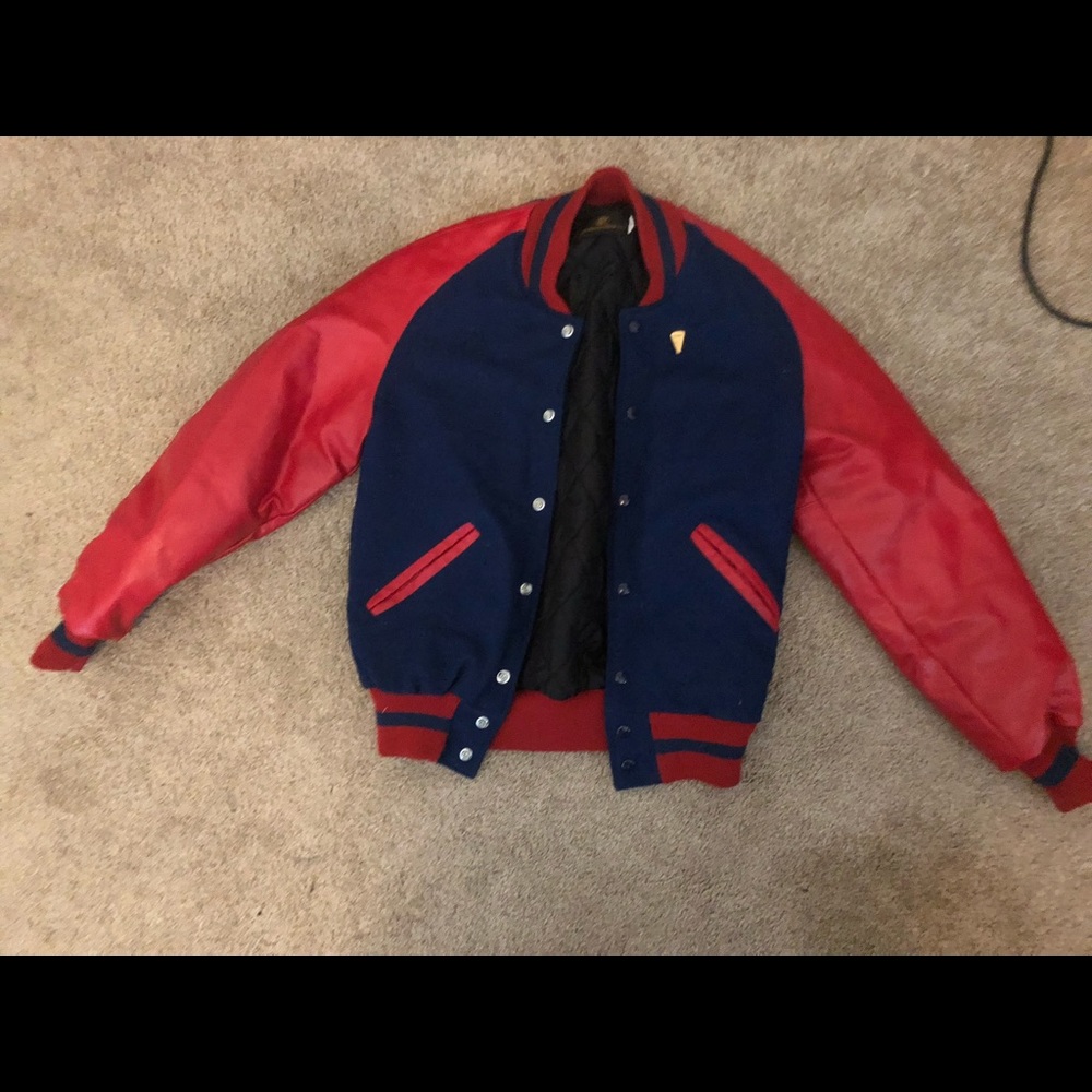 NCA leather cheerleading jacket